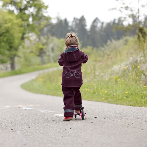 Walkjas van bio-scheerwol en bio-katoen, smaragd from Waschbär