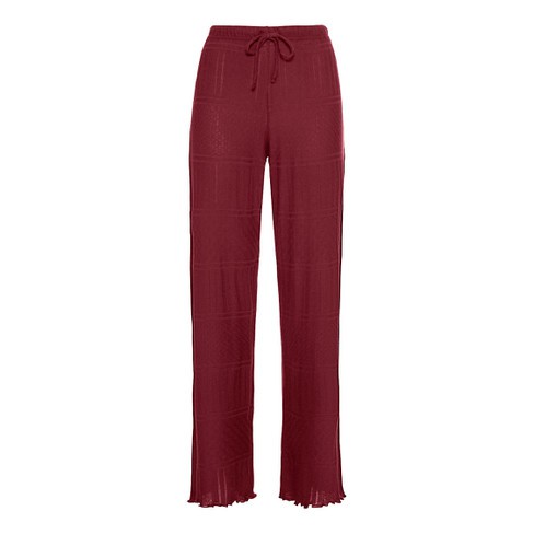 Ajour broek met koord van bio-katoen, braam from Waschbär