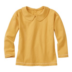 Shirt met lange mouwen en Peter Pan-kraag van bio-katoen, geel from Waschbär