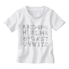 T-shirt van bio-katoen om in te kleuren, Vierkant via Waschbär