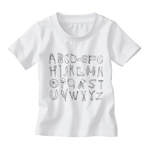 T-shirt van bio-katoen om in te kleuren, Vierkant from Waschbär