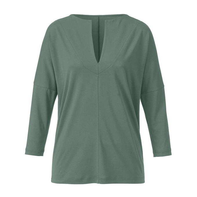 Shirt mit ¾-Ärmeln aus Lyocell mit Bio-Baumwolle, seegras from Waschbär