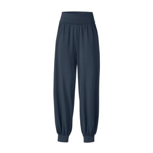 Broek met omgeslagen tailleband van bio-katoen, marine from Waschbär
