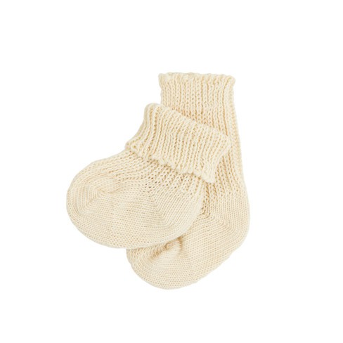 Sokjes voor pasgeborenen van bio-katoen, natuur from Waschbär