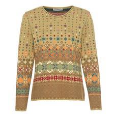 Jacquard pullover van bio-katoen, saffraan-motief via Waschbär