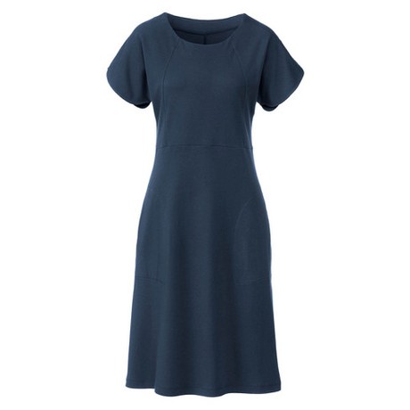 Jersey-jurk met tulpmouwen van bio-katoen, nachtblauw from Waschbär