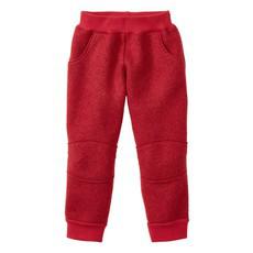 Walkstof broek van bio-scheerwol, rood via Waschbär