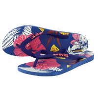 Natural Rubber Flip Flop – Floral Navy Print from Waves Flip Flops