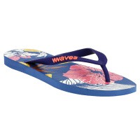 Natural Rubber Flip Flop – Floral Navy Print from Waves Flip Flops