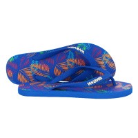 Natural Rubber Flip Flop – Royal Blue with Palm Print from Waves Flip Flops