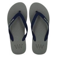 Natural Rubber Flip Flop – Grey with Navy Soles from Waves Flip Flops