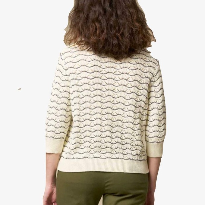 Lupin Sweater | Ekyog | Ecru/ Blauw from WhatTheF