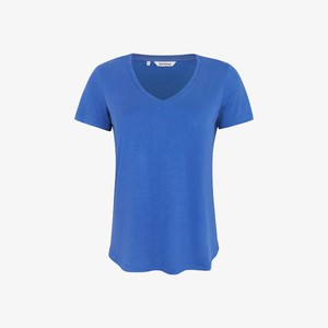 V-Hals T-shirt Ella | Soft Rebels | Blauw from WhatTheF