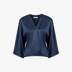Satijnen Top Oregano | Alchemist | Blauw via WhatTheF