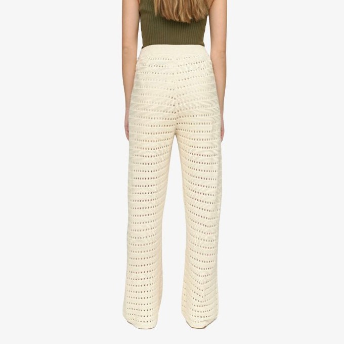 Gebreide Broek Hennie | Soft Rebels | Beige from WhatTheF