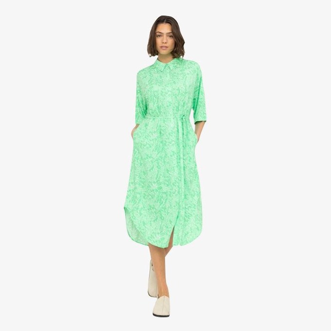 Midi Jurk Briella | Soft Rebels | Groen from WhatTheF