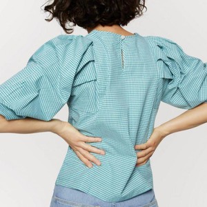 Blouse Vivienne | CharlieMary | Groen wit from WhatTheF