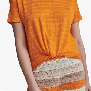 Linnen T-shirt Julie | Absolut Cashmere | Oranje from WhatTheF