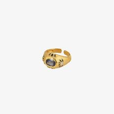 Ring Amethyst | I Am Jai | Goud via WhatTheF