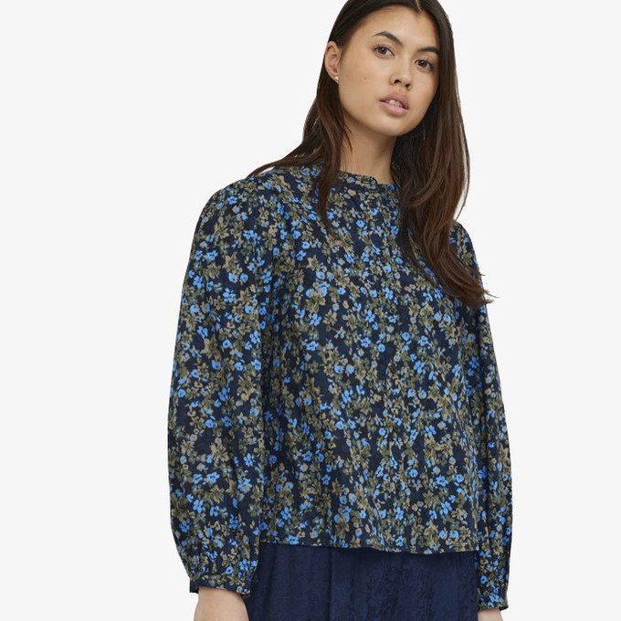 Organic Cotton Briella Shirt | Soft Rebels | Blauw from WhatTheF
