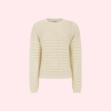Gebreide Sweater Maren | Soft Rebels | Beige via WhatTheF