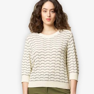 Lupin Sweater | Ekyog | Ecru/ Blauw from WhatTheF