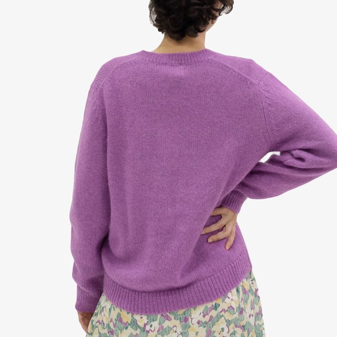 Mohair V-hals Sweater Cali | Ekyog | Lila from WhatTheF