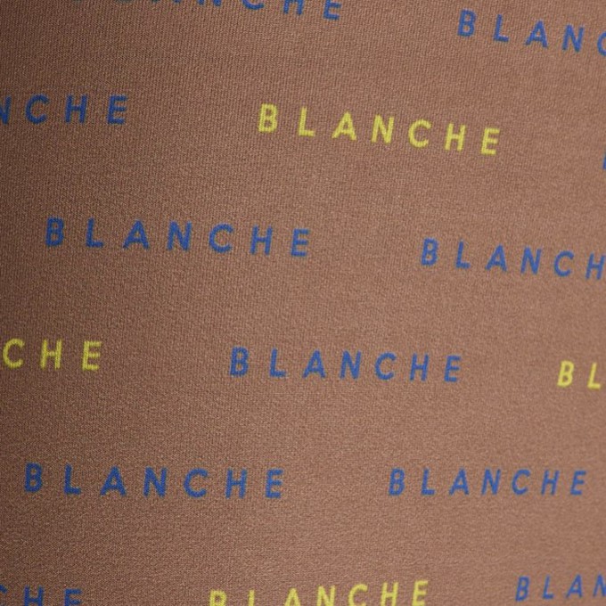 Logo Legging Recycled | Blanche | Bruin from WhatTheF