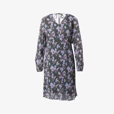 Korte V-hals Jurk Hazel | Soft Rebels | Groen Lila van WhatTheF