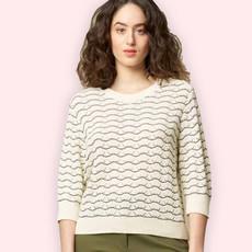 Lupin Sweater | Ekyog | Ecru/ Blauw via WhatTheF