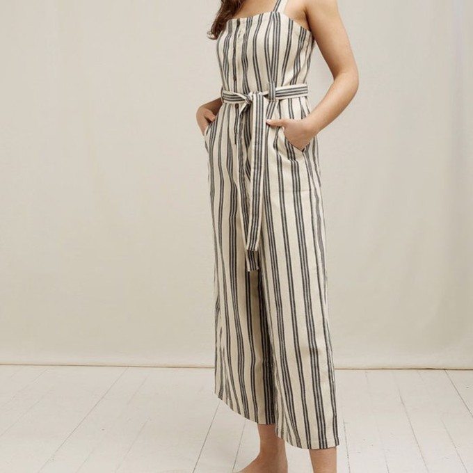 Jumpsuit Rena | People Tree | Beige gestreept from WhatTheF