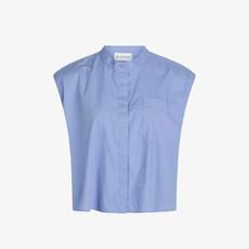 Mouwloos Shirt Dibella | Blanche | Blauw via WhatTheF