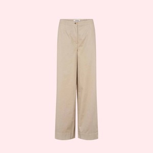 Wide Leg Pantalon Tabita | Soft Rebels | Beige from WhatTheF