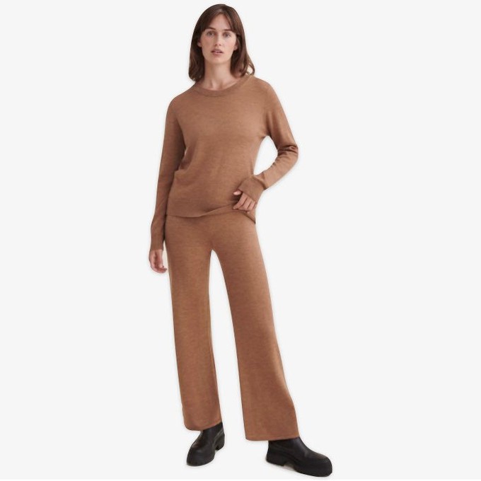 Gebreide Broek Vera | Basic Apparel | Bruin from WhatTheF