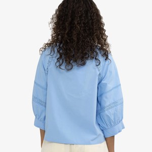 Broderie Blouse Arielle | Soft Rebels | Blauw from WhatTheF