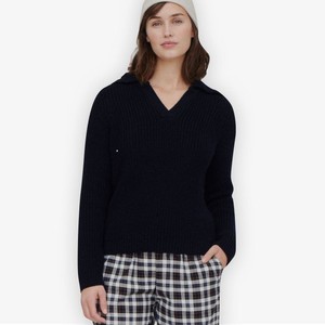 Sweater Sweety Polo | Basic Apparel | Donkerblauw from WhatTheF