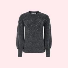 Gebreide Sweater Parels Adelina | Soft Rebels | Grijs via WhatTheF