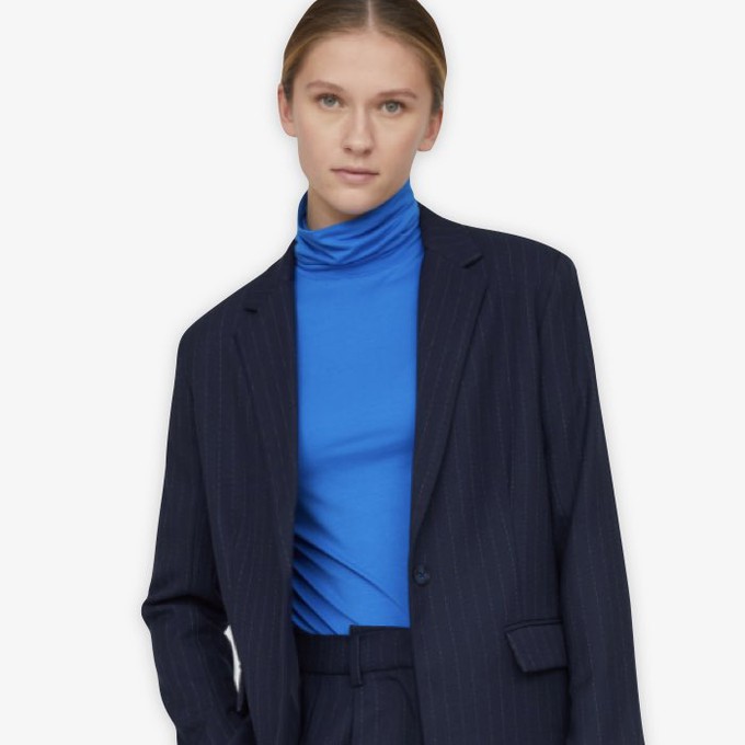 Tencel Turtleneck Joline | Basic Apparel | Blauw from WhatTheF