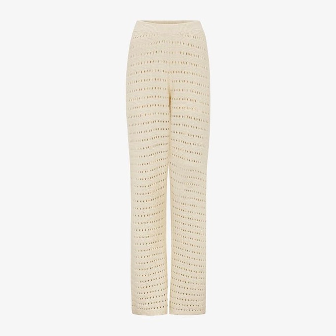 Gebreide Broek Hennie | Soft Rebels | Beige from WhatTheF