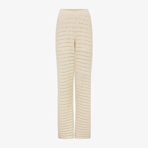 Gebreide Broek Hennie | Soft Rebels | Beige from WhatTheF