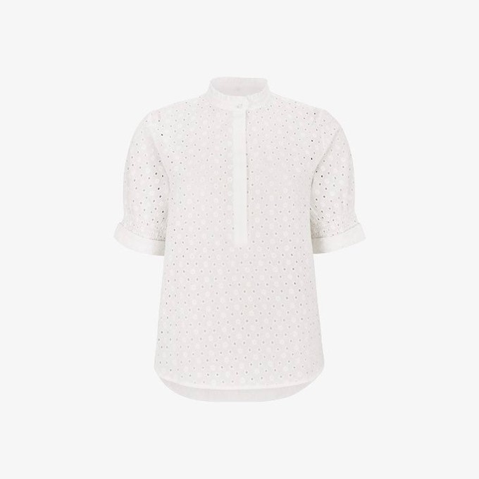 Broderie Blouse Marine | Soft Rebels | Wit from WhatTheF