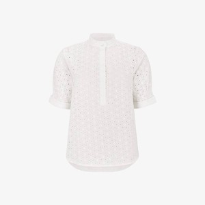 Broderie Blouse Marine | Soft Rebels | Wit from WhatTheF