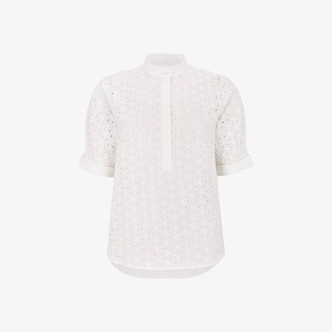 Broderie Blouse Marine | Soft Rebels | Wit from WhatTheF
