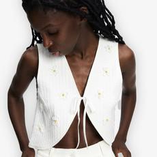 Retro Giletje Apolo Flowers | Rita Row | Wit via WhatTheF