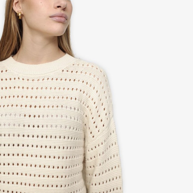 Gebreide Sweater Maren | Soft Rebels | Beige from WhatTheF