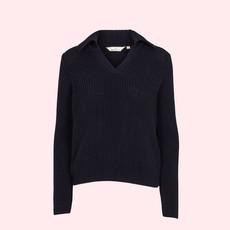 Sweater Sweety Polo | Basic Apparel | Donkerblauw via WhatTheF
