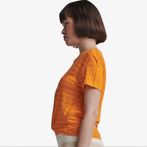 Linnen T-shirt Julie | Absolut Cashmere | Oranje from WhatTheF