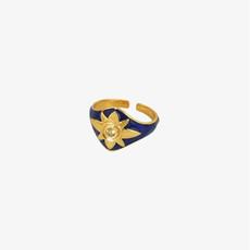 Ring Emaille Ster | I Am Jai | Blauw via WhatTheF
