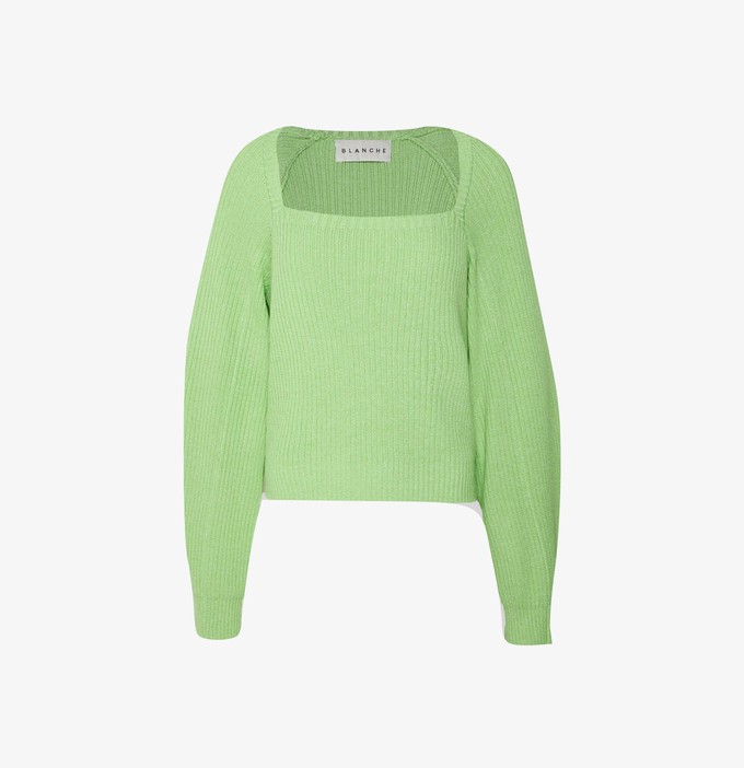 Sweater Seawool | Blanche | groen from WhatTheF