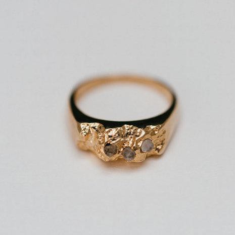 Ring Mount | Riverstones | Goud from WhatTheF